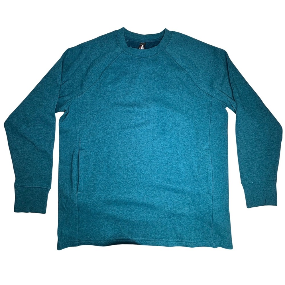 NWT Kirkland‎ Signature Women's Teal Cozy Fleece Sweatshirt Pullover Size Small